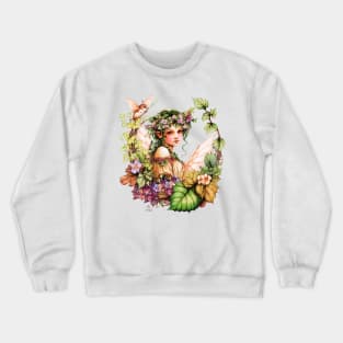 Flower Garden Fairy Women Gardener's Fantasy Crewneck Sweatshirt